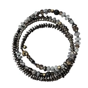 Stella & Dot Keely Brown Stone Beaded Boho Bracelet